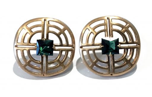 EARRING 860 - Green Tourmalines in 18kt Rose Gold - Image 3