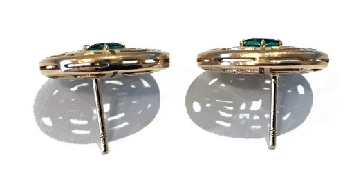 EARRING 860 - Green Tourmalines in 18kt Rose Gold - Image 4