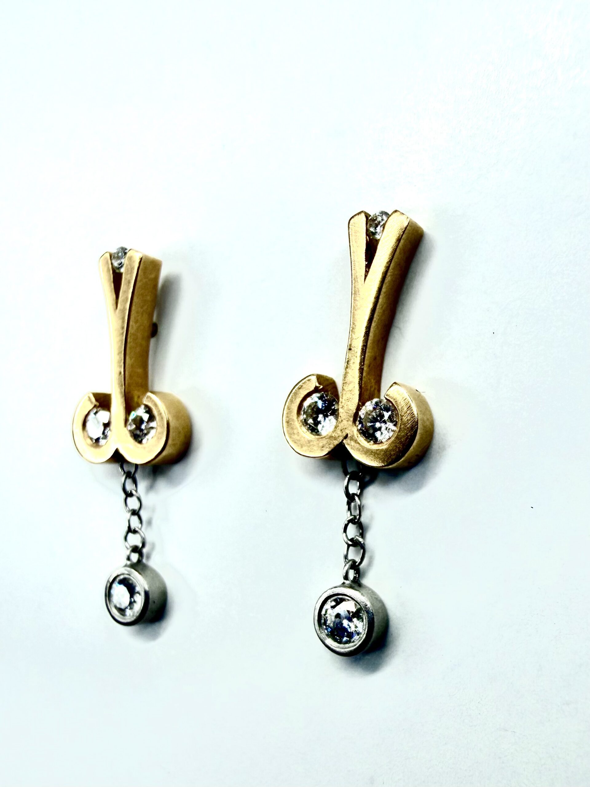 EARRING 611 - Diamonds in 18kt Rose Gold - Image 3