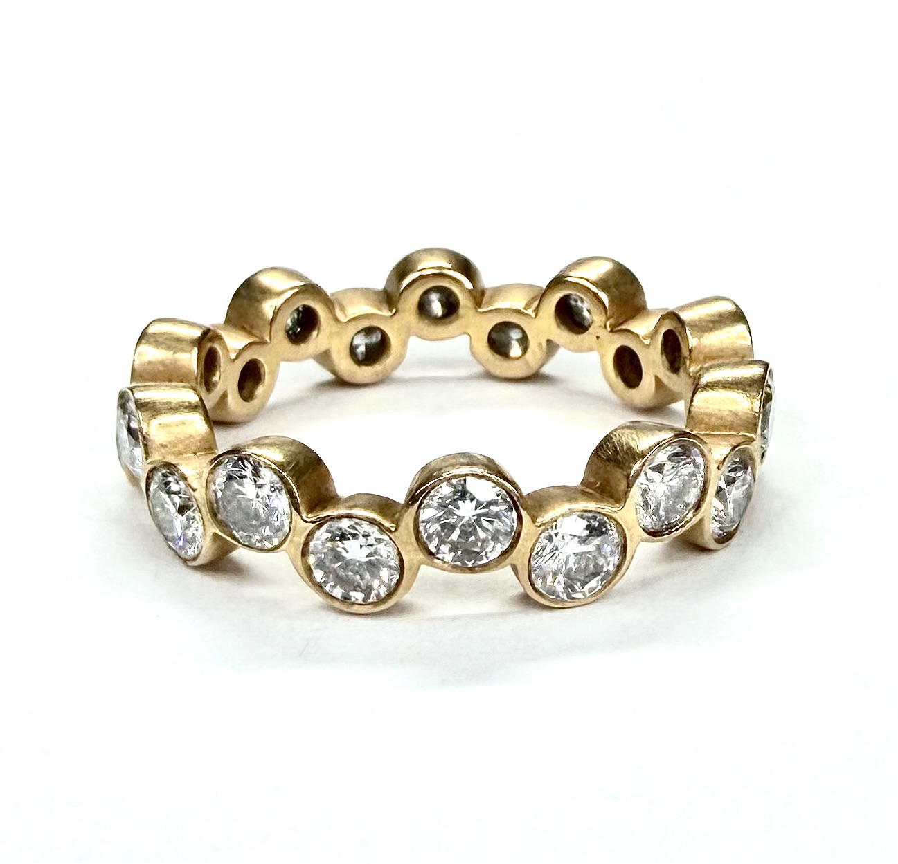 RING 0507 (3.5mm) - Diamonds in 18k Rose Gold - Image 9
