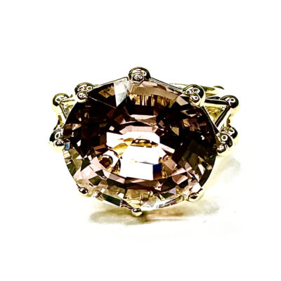 RING 0737  - Pink Tourmaline in 18k Yellow Gold