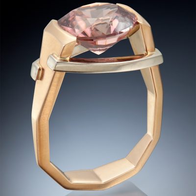 RING 0958 - Spinel in 18kt Rose and White Gold