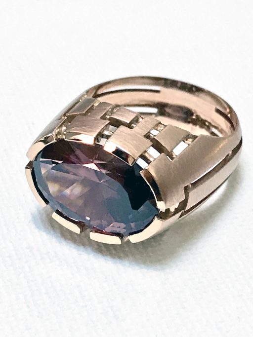 RING 999 - Amethyst in 18kt White Gold - Image 3