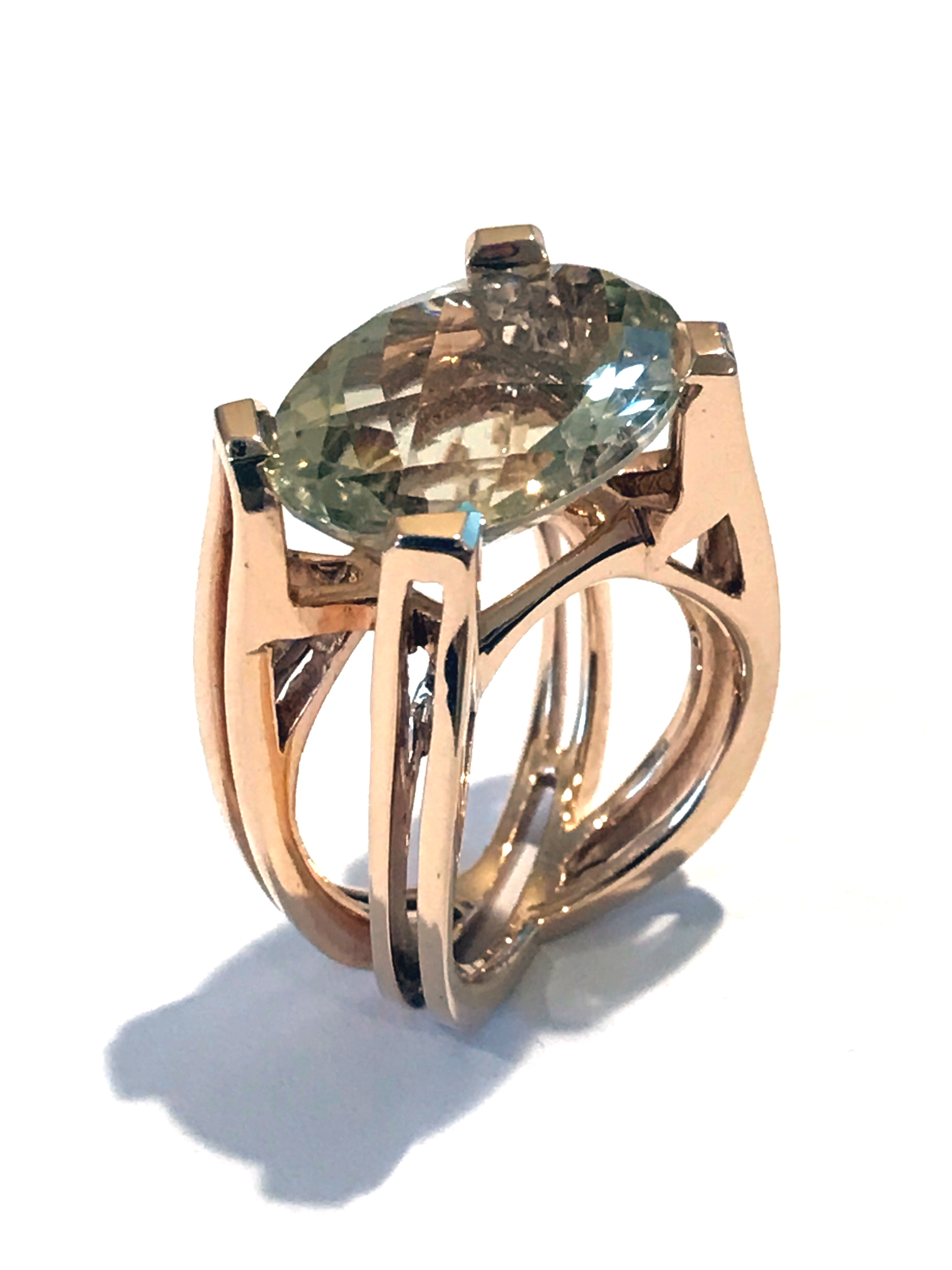 RING 0623 - Beryl in 18k Rose Gold - Michael Alexander Jewelry
