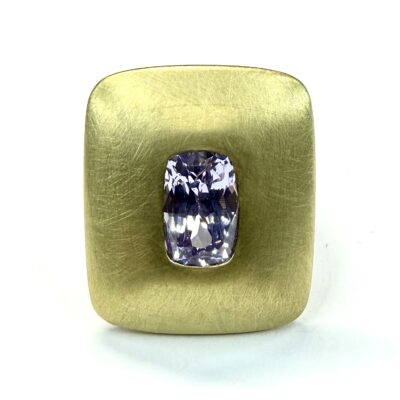 RING A-1100 - Lavender Sapphire in 18k Yellow and Platinum