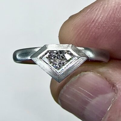 RING A-1102 - Diamonds in 18k Rose and Platinum