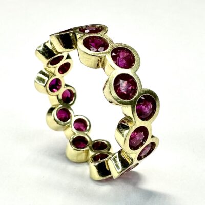 RING 0507 (3.5mm) - Ruby in 18k Yellow Gold