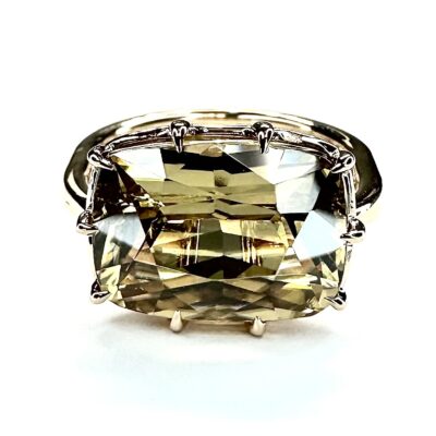 RING A-1119 - Yellow Zircon in 18k Rose Gold