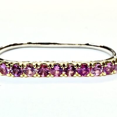 RING A-1130 - Pink Sapphires in 18K Yellow Gold