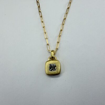 Pendant 1110 - Diamond in 18k Yellow Gold (w/chain)