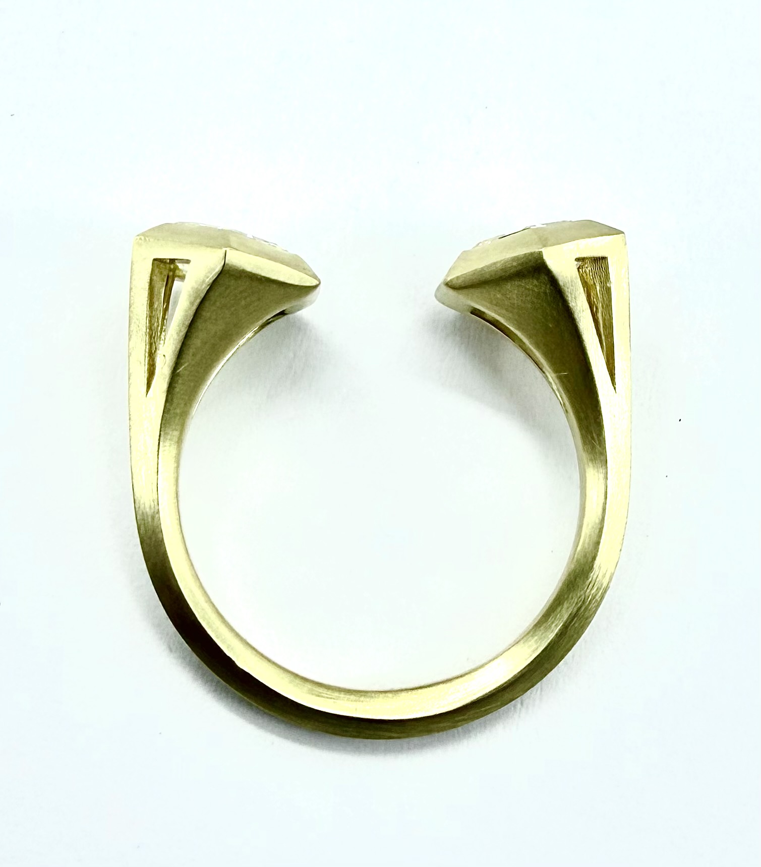 RING A-1135 - Hexagon Diamonds in 18K Yellow Gold - Image 4