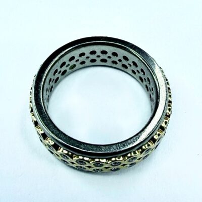 RING 0661 - Diamonds in 18K Rose and White Gold