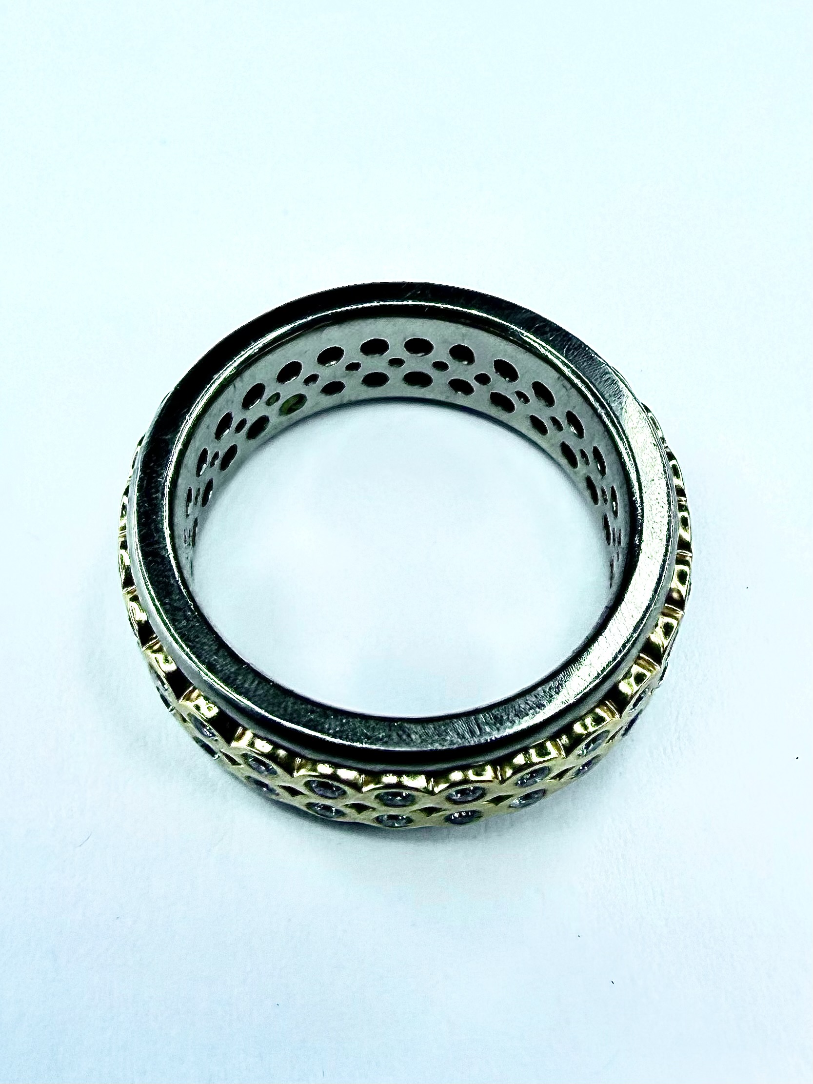 RING 0661 - Diamonds in 18K Rose and White Gold