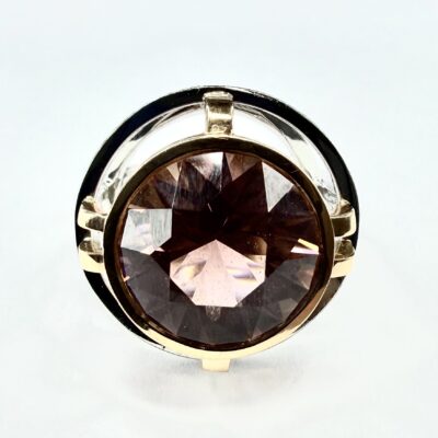 RING 0664 - Pink Tourmaline in 18K Rose and White Gold