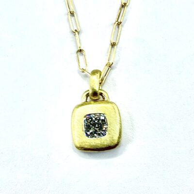 Pendant 1110 - Diamond in 18k Yellow Gold (w/chain)