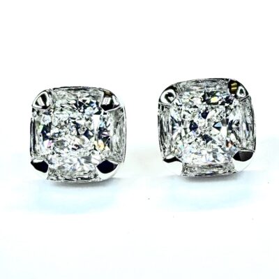 EARRING A-1141 - Diamonds in 18K White Gold