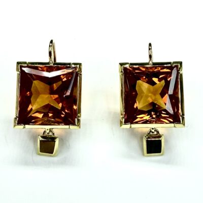 EARRING A-1144 - Citrine in 18k Yellow Gold